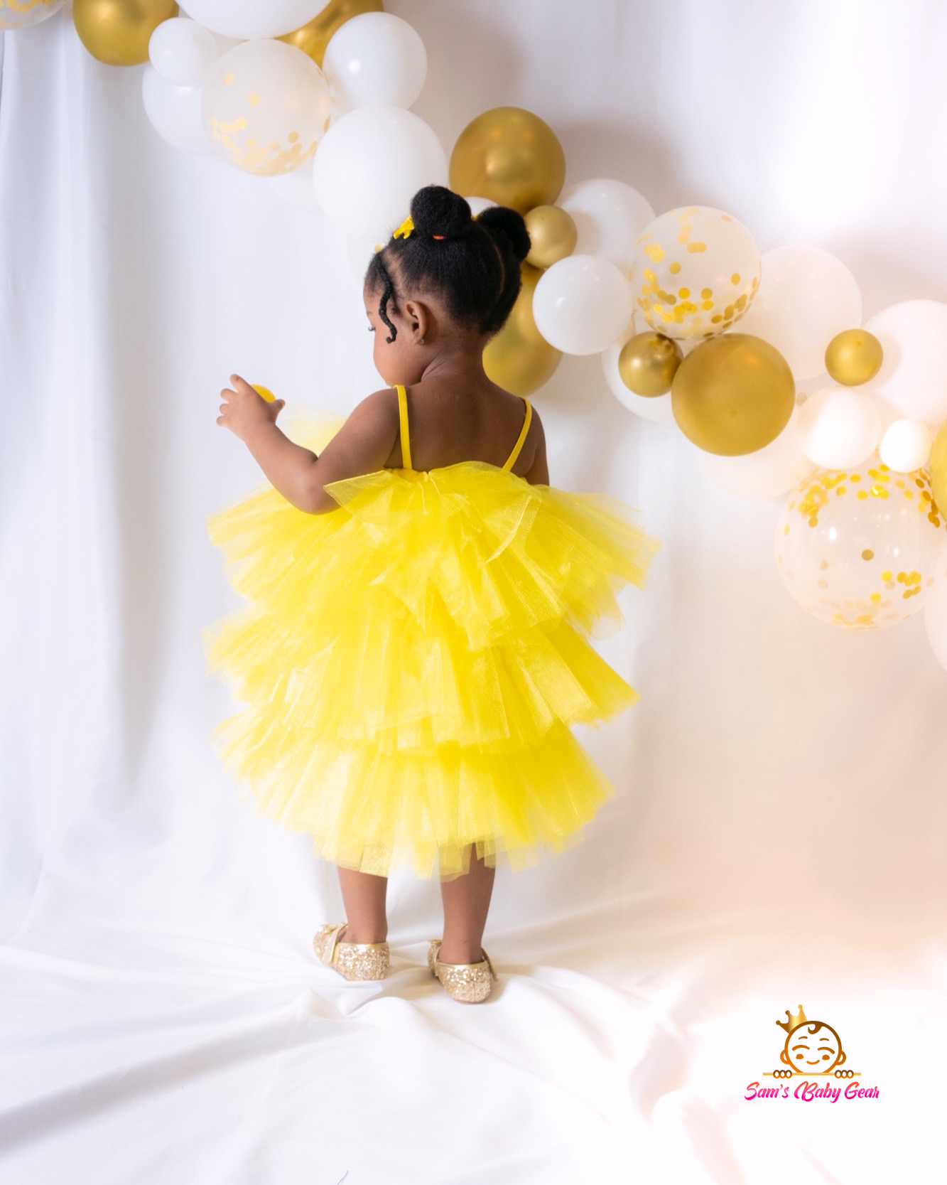 Camellia Tutu Dress (Lemon Yellow)