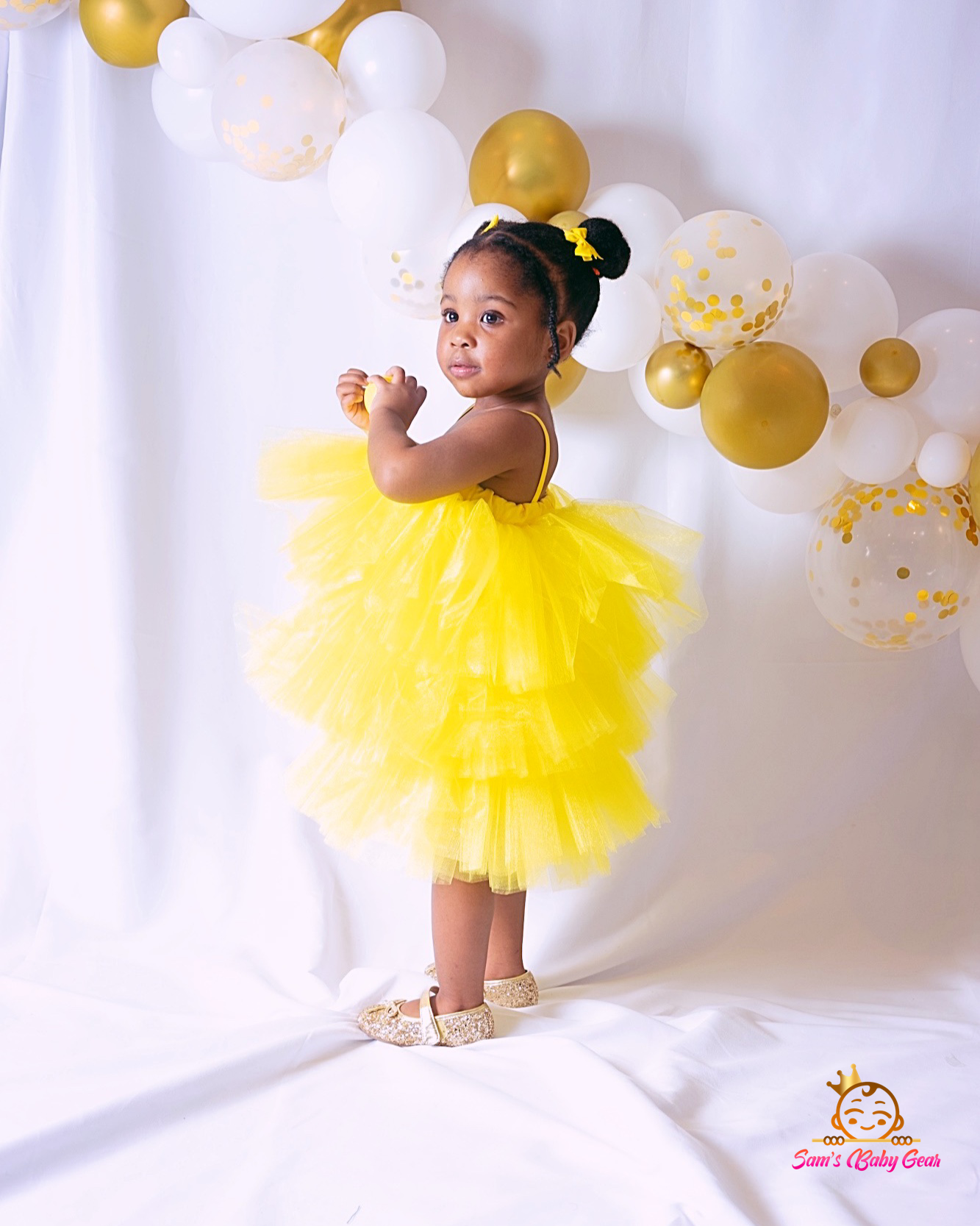 Camellia Tutu Dress (Lemon Yellow)